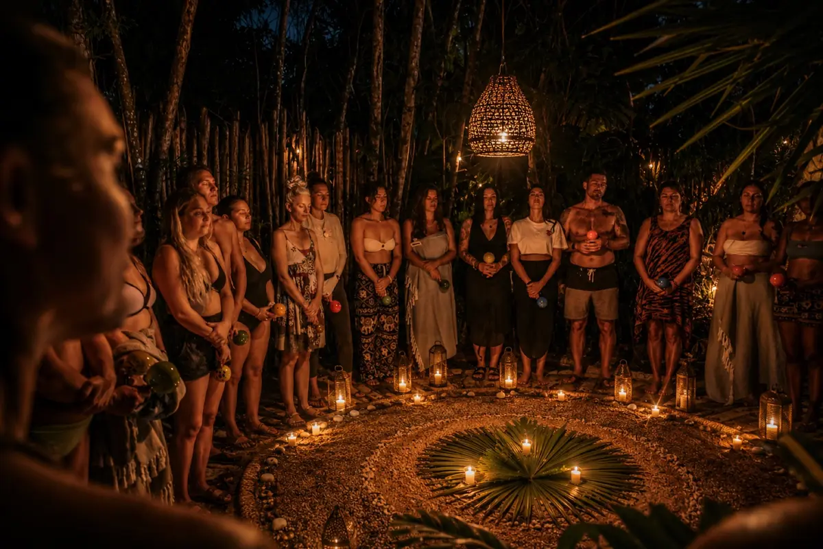 Night ceremony in the jungle