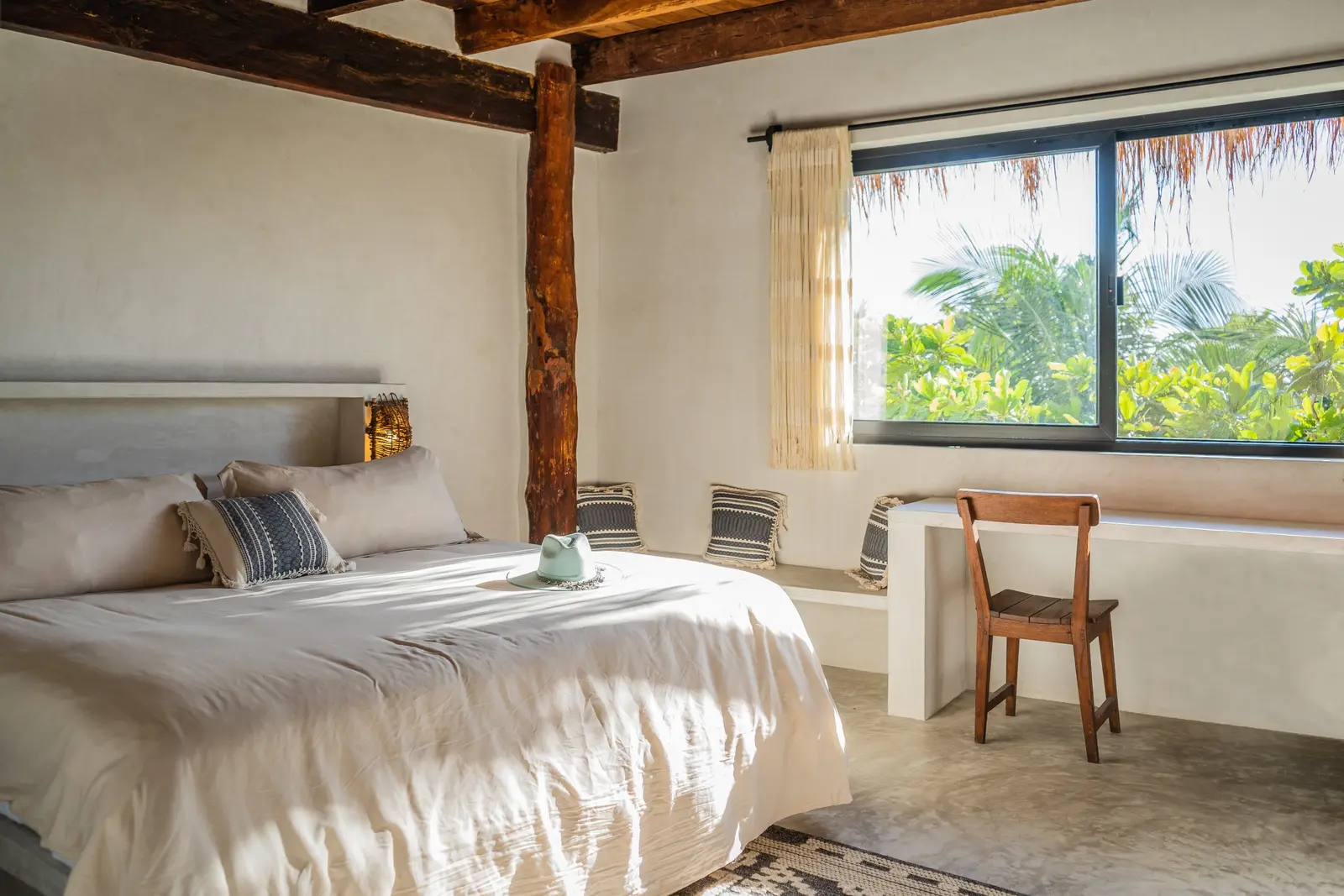 Garden Plus King room with warm natural finishes